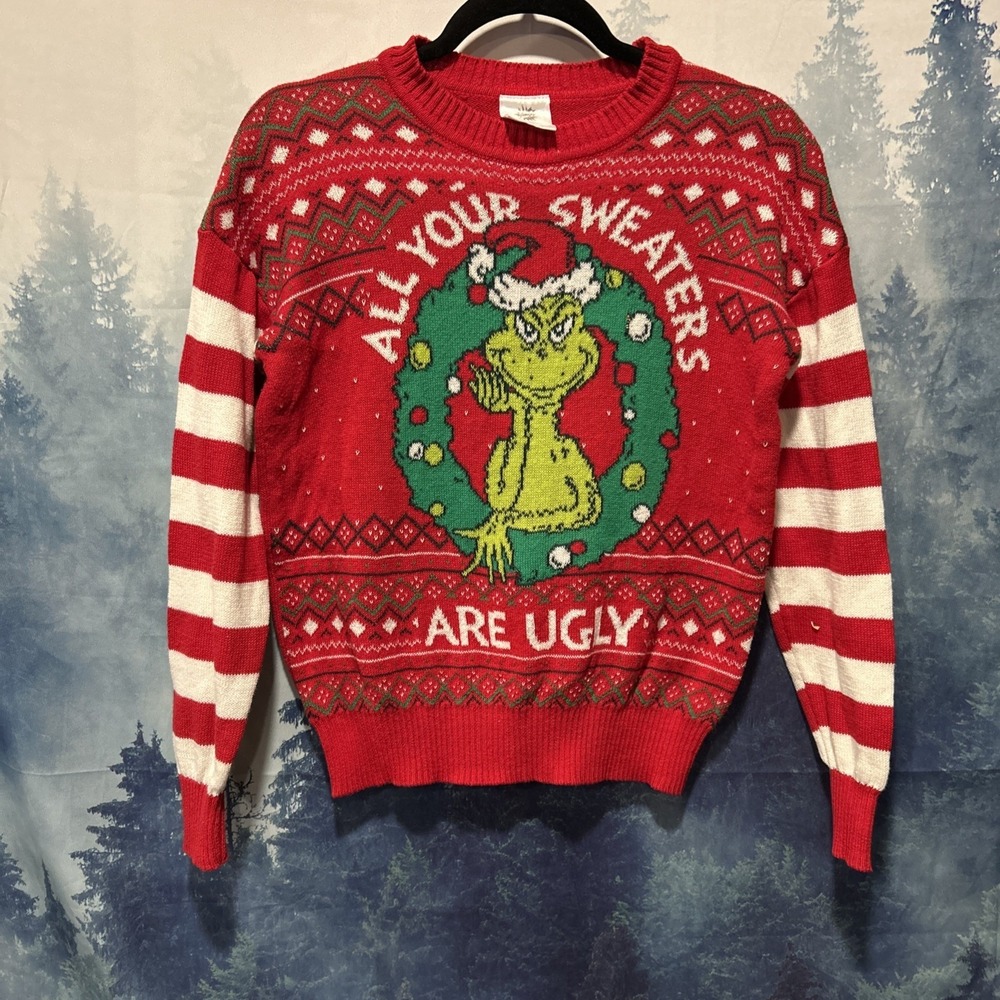 Ugly Christmas Sweater‎ Xmas Size Mediums Grinch